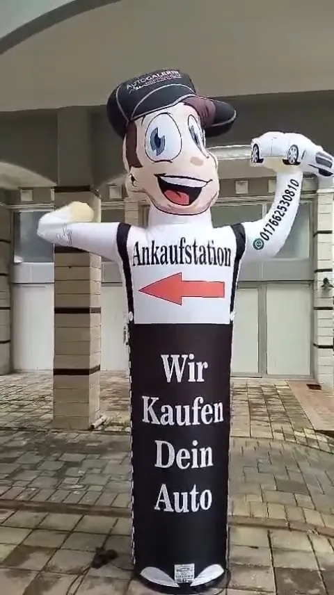 Ankaufstation — Individuelle Werbefigur mit Botschaft