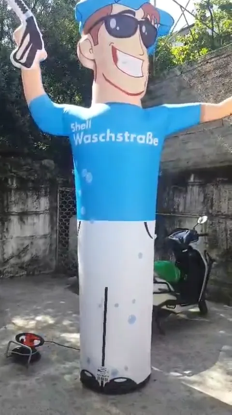 Shell Waschstraße — Individuelle Werbefigur mit Botschaft